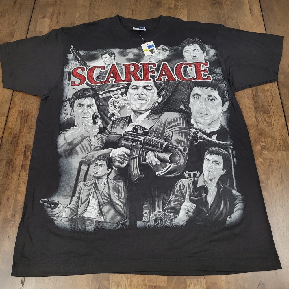 Scarface Movie Phat Doc Men's Graphic Tee Al Pacino Tony Montana Size Large NWT
